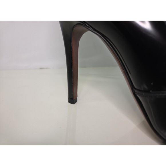 Lanvin Luxury Black Patent Leather Pump With Ribbon Details EU 37.5 NWOB - Picture 11 of 16